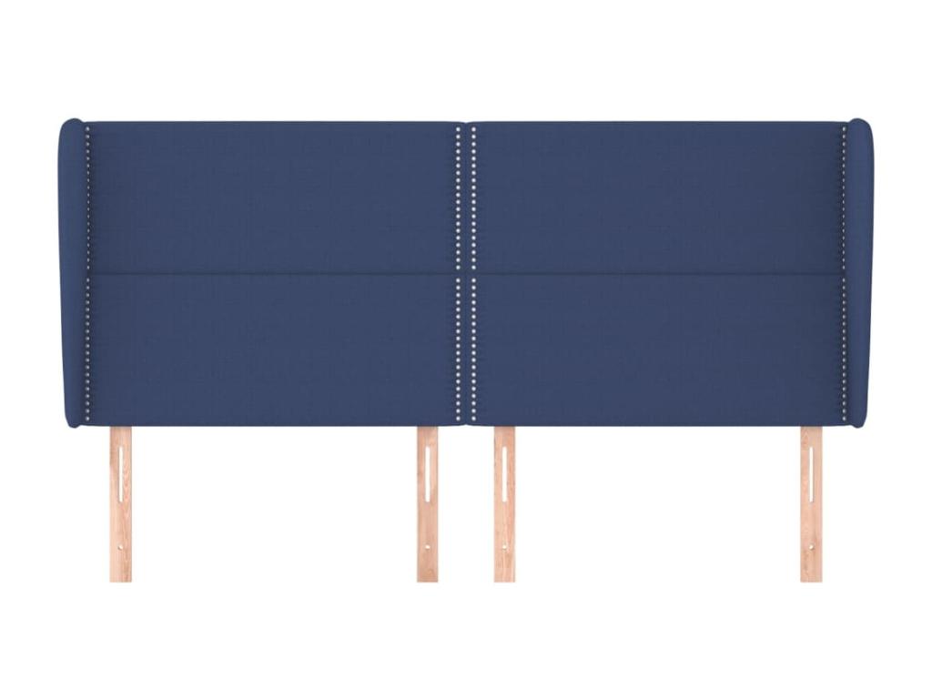 Blue Fabric Bed, 203 x 23 x 118 cm