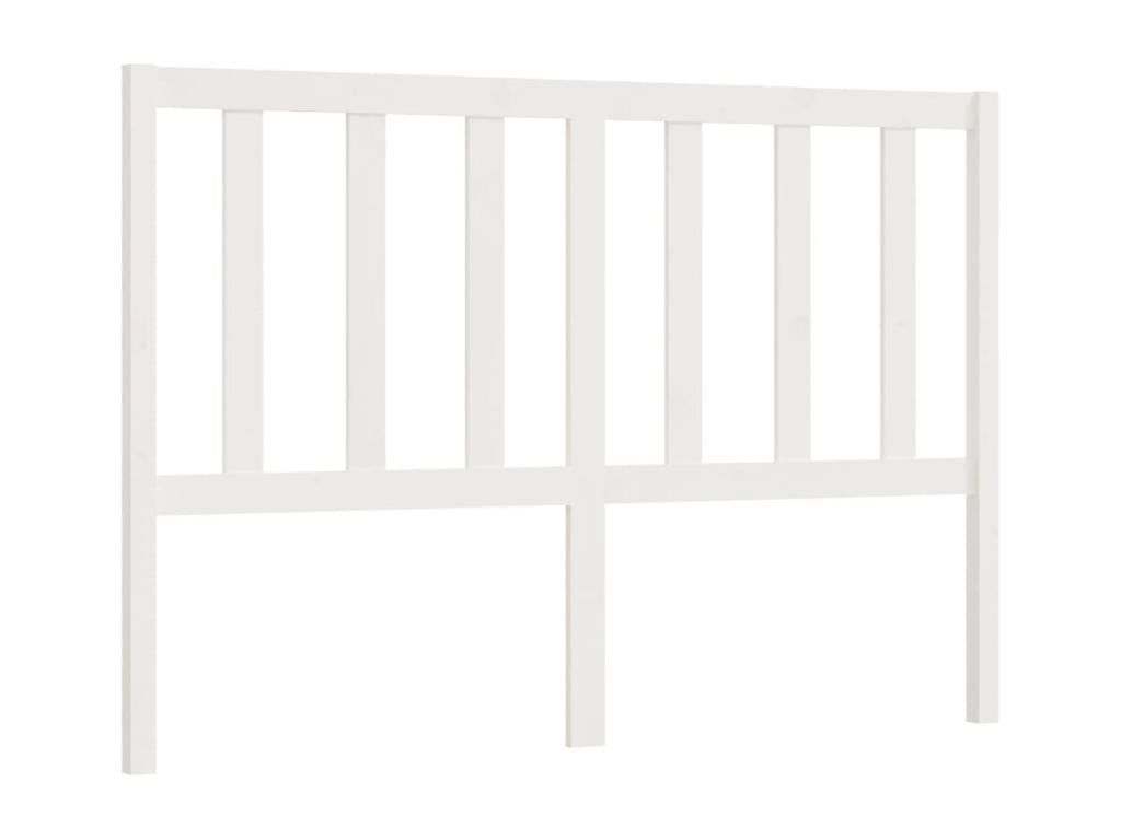 White Solid Wood Bed, 166 x 4 x 100 cm