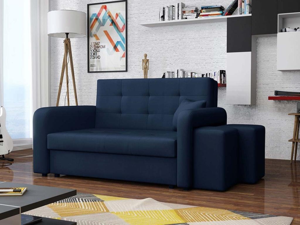 Blue Sofa Bed, 85 x 158 x 98 cm