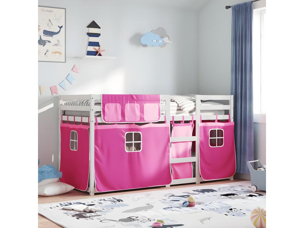 Pine Wood Bed, 80 x 200 cm