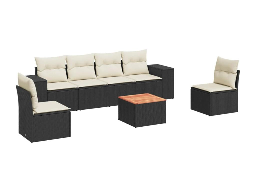 Black Woven Resin Wicker Outdoor Furniture Set - dlz1766580594512