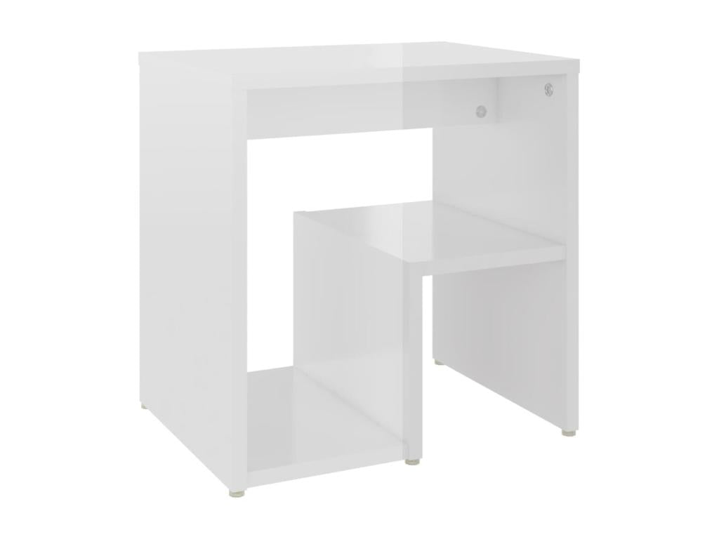 White Engineered Wood Table, 40 x 30 x 40 cm