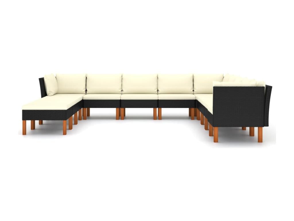 Black Woven Resin Wicker Outdoor Furniture Set - dlz1766580411074