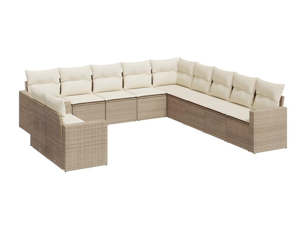 Beige Woven Resin Wicker Outdoor Furniture Set - dlz1766580927926