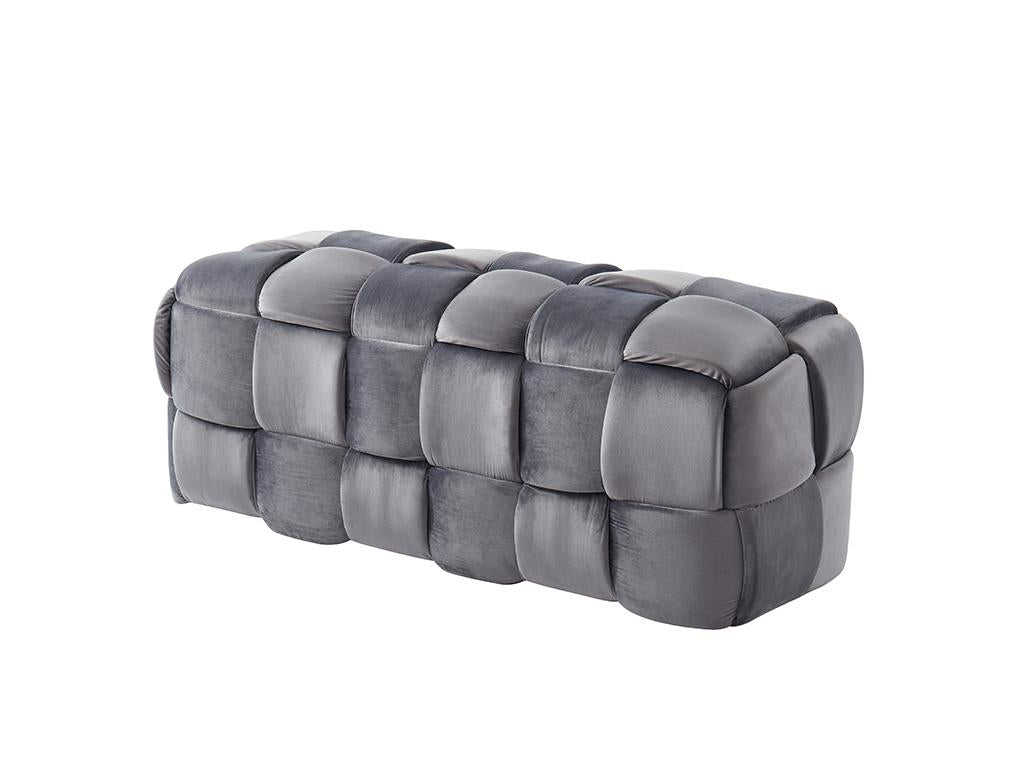 Anthracite Velvet Bench