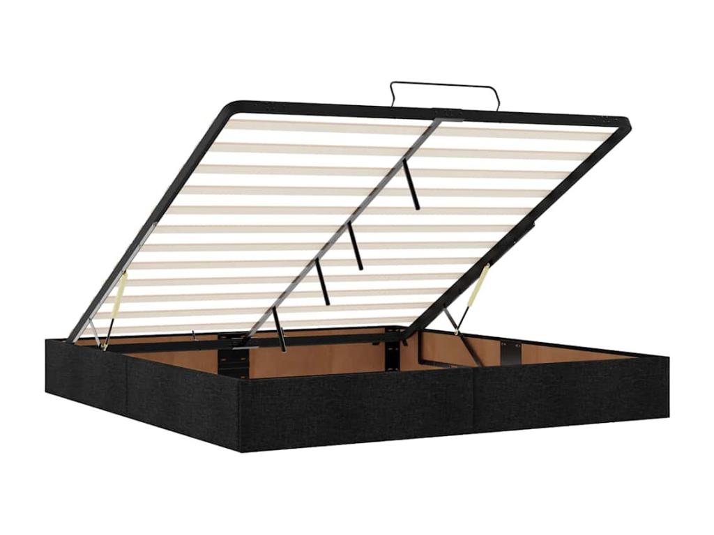 Black Fabric Mattress, 160 x 200 cm