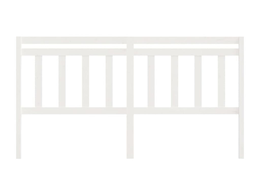 White Solid Wood Bed, 206 x 4 x 100 cm