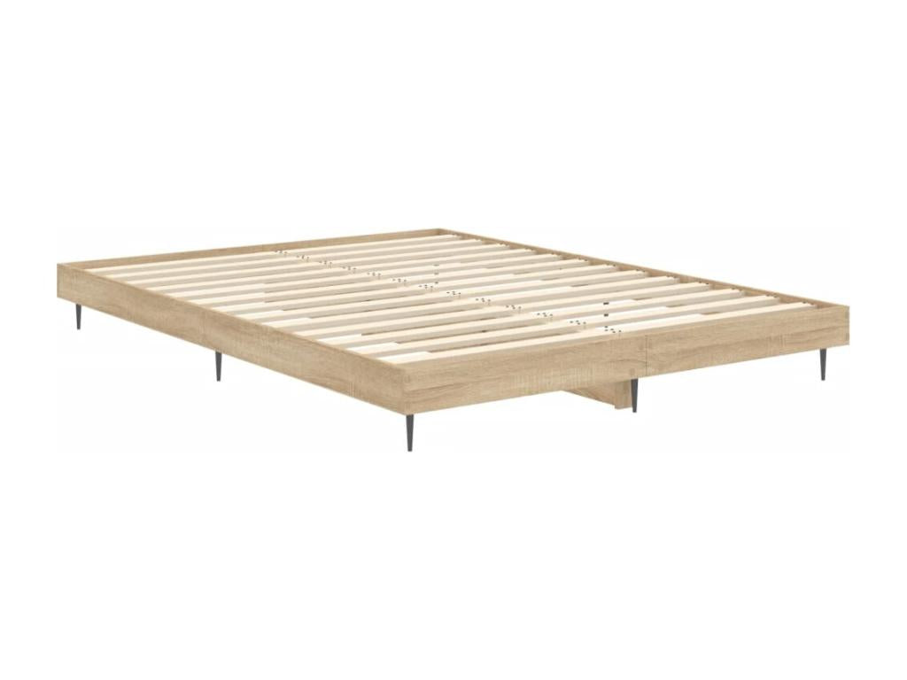 Natural Engineered Wood Bed Frame, 135 x 190 cm