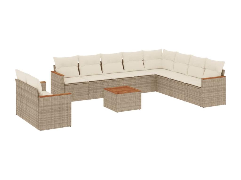 Beige Woven Resin Wicker Outdoor Furniture Set - dlz1766580476223