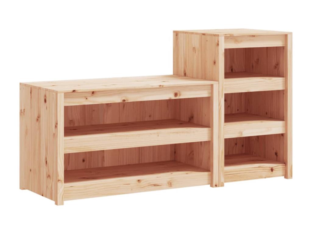 Brown Pine Wood Wardrobe